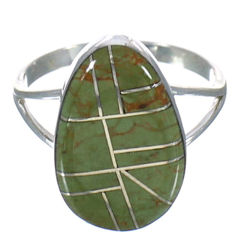 Turquoise Southwest Sterling Silver Ring Size 7-1/4 MX62025